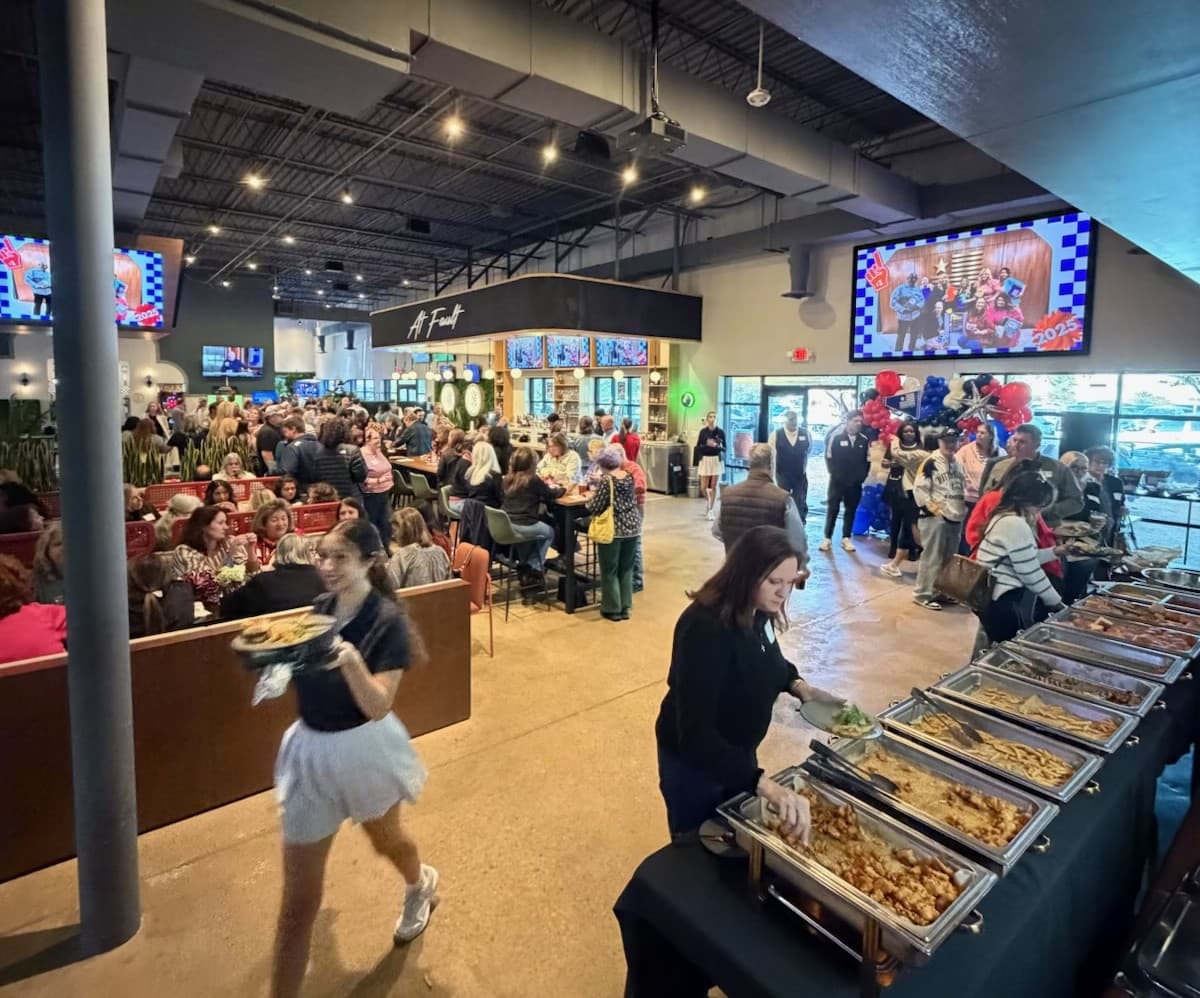 Private dining event at a restaurant